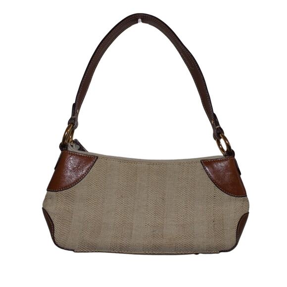 Vintage Etienne Aigner Tan Embossed Leather Purse‎ with Gold Embellishments - Picture 2 of 7